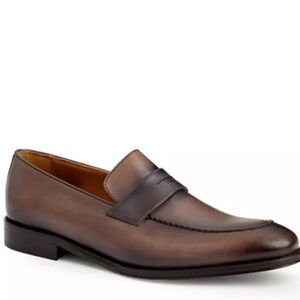 Bruno Magli Vintage Men's Arezzo Brown Slip-On Shoes Size 10M MSRP $400